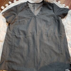 FIGS Gray Maternity Scrub Top XXS